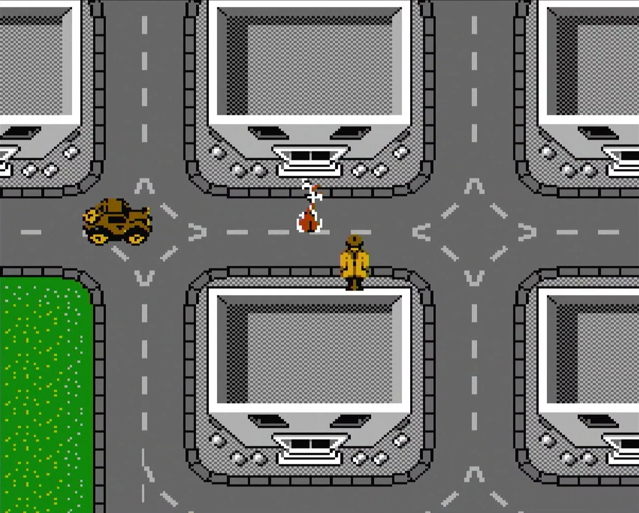 Who Framed Roger Rabbit (1989) NES video game - City map video game Who Framed Roger Rabbit (1989) NES video game - City map