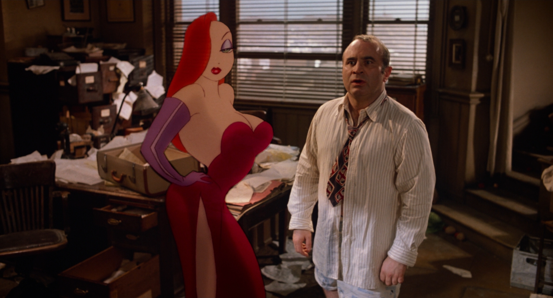 Who Framed Roger Rabbit 1988 - Jessica Rabbit & Bob Hoskins Who Framed Roger Rabbit 1988 - Jessica Rabbit & Bob Hoskins